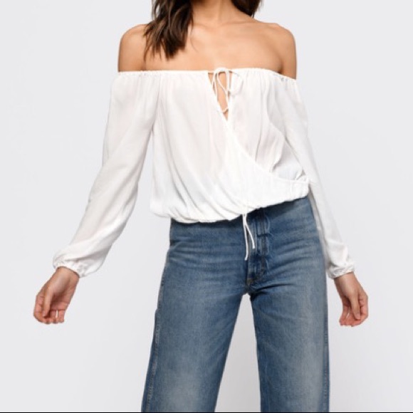 TOBI white tie blouse - Picture 3 of 4